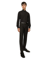 Stretch technical wool tuxedo pants - | Dolce & Gabbana