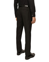 Stretch technical wool tuxedo pants - | Dolce & Gabbana