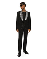 Stretch wool tuxedo pants - | Dolce & Gabbana