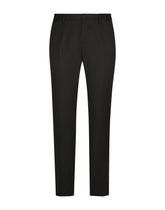 Stretch wool tuxedo pants - | Dolce & Gabbana