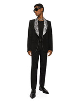 Stretch wool tuxedo pants - | Dolce & Gabbana