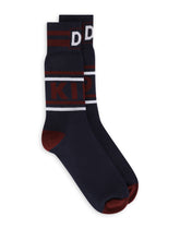 Stretch cotton socks with jacquard DG logo - | Dolce & Gabbana