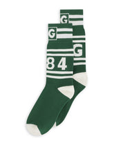 Stretch cotton socks with jacquard DG logo - | Dolce & Gabbana