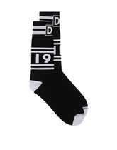 Stretch cotton socks with jacquard DG logo - | Dolce & Gabbana