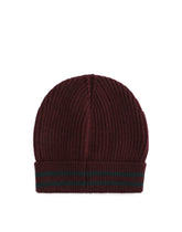 Knit wool hat with DG patch - | Dolce & Gabbana