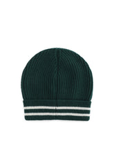 Knit wool hat with DG patch - | Dolce & Gabbana