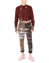 Round-neck wool sweater with pearls and DG pendants - | Dolce & Gabbana