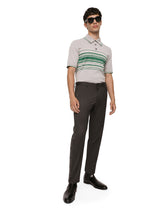 Silk and cotton polo-shirt with DG embroidery - | Dolce & Gabbana