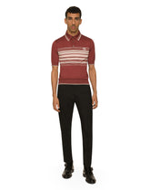 Silk and cotton polo-shirt with DG embroidery - | Dolce & Gabbana