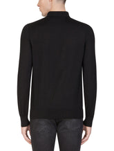 Cashmere polo neck with heraldic patch - | Dolce & Gabbana