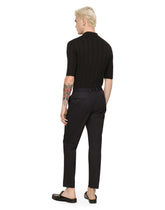 Silk and cotton polo-shirt with DG patch - | Dolce & Gabbana