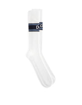 Stretch cotton socks with DG logo - | Dolce & Gabbana