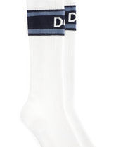 Stretch cotton socks with DG logo - | Dolce & Gabbana