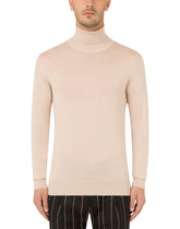Extra-fine cashmere turtleneck sweater - | Dolce & Gabbana