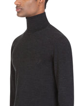 Wool turtle-neck sweater with DG embroidery - | Dolce & Gabbana
