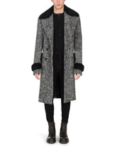 Wool granddad-neck sweater with long sleeves - | Dolce & Gabbana