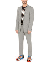 Silk and cashmere jacquard round-neck sweater - | Dolce & Gabbana