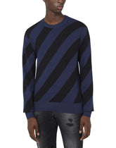 Silk and cashmere jacquard round-neck sweater - | Dolce & Gabbana