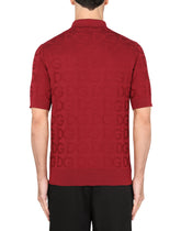 Silk jacquard polo shirt with DG logo - | Dolce & Gabbana