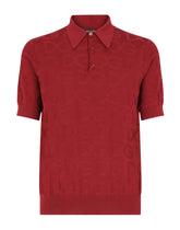 Silk jacquard polo shirt with DG logo - | Dolce & Gabbana