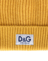 Knit wool hat with DG patch - | Dolce & Gabbana