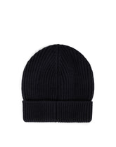 Knit wool hat with DG patch - | Dolce & Gabbana
