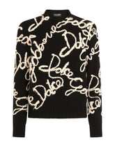 Cashmere round-neck sweater with Dolce&Gabbana embroidery - | Dolce & Gabbana