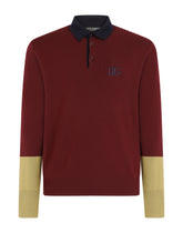 Wool polo-shirt with DG embroidery - | Dolce & Gabbana