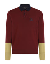 Wool polo-shirt with DG embroidery - | Dolce & Gabbana