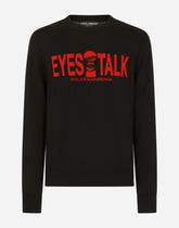 Round-neck wool sweater with intarsia - | Dolce & Gabbana