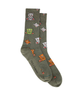 Stretch cotton teddy bear jacquard socks - | Dolce & Gabbana