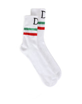 Cotton socks with jacquard DG logo - | Dolce & Gabbana