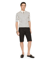 Inlaid silk sweater with DG patch - | Dolce & Gabbana
