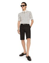 Inlaid silk sweater with DG patch - | Dolce & Gabbana