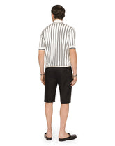 Inlaid silk sweater with DG patch - | Dolce & Gabbana