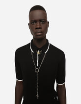 Cotton polo-shirt with DG patch - | Dolce & Gabbana
