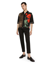 Mixed-fabric polo-shirt - | Dolce & Gabbana