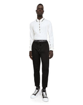 Cotton polo-shirt with DG patch - | Dolce & Gabbana