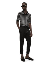 Silk jacquard polo-shirt with DG patch - | Dolce & Gabbana
