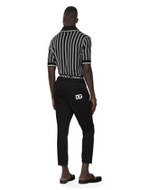 Silk jacquard polo-shirt with DG patch - | Dolce & Gabbana