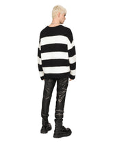 Round-neck alpaca wool sweater with DG patch - | Dolce & Gabbana