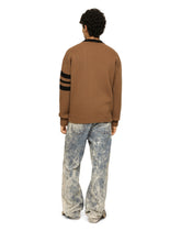 Wool fisherman’s rib cardigan with DG logo patch - | Dolce & Gabbana