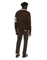 Wool fisherman’s rib cardigan with DG logo patch - | Dolce & Gabbana
