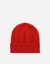 Knit hat with logo tag - | Dolce & Gabbana