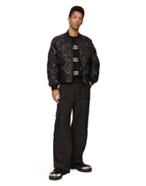 Round-neck technical jacquard sweater with DG detailing - | Dolce & Gabbana