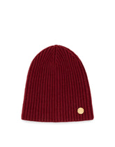 Knit cashmere hat with DG patch - | Dolce & Gabbana