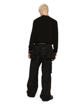 Round-neck cashmere sweater with DG logo and studs - | Dolce & Gabbana