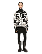 Round-neck wool jacquard sweater - | Dolce & Gabbana