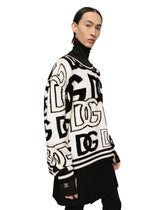Round-neck wool jacquard sweater - | Dolce & Gabbana