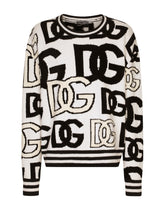 Round-neck wool jacquard sweater - | Dolce & Gabbana